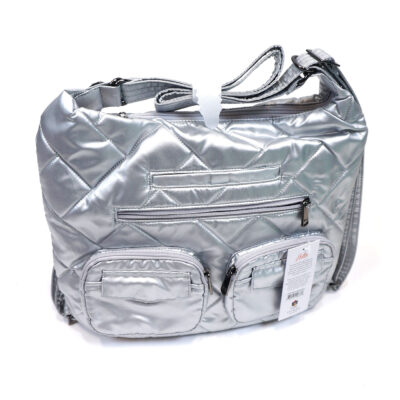 Lug Zipliner 2 Convertible Backpack in Metallic Silver